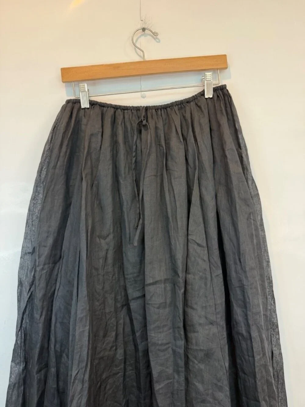 DISSH Women's Layne Black Ramie Skirt Size 4 Elastic Waist Maxi Length NWT $169 - Picture 7 of 7